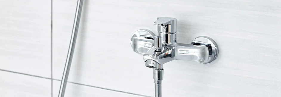 Chrom Duschbatterie mit Brausestange